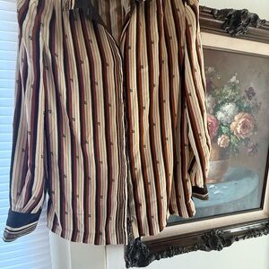 Vintage Striped Button-Up Shirt